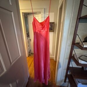 Rachel Kate Coral Satin Dress